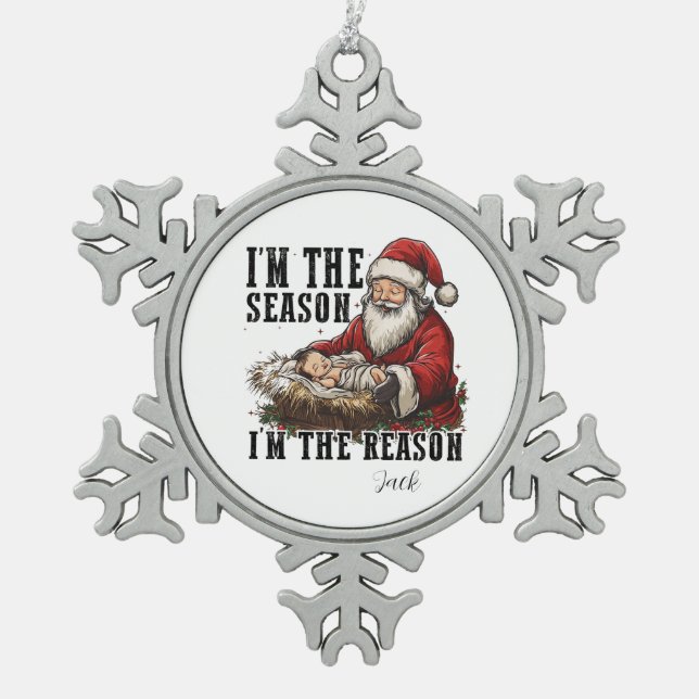 Jesus Is the Reason for the Season Ornament (Front)