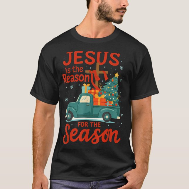 Jesus Is The Reason For The Season Pajamas Kids Ch T-Shirt (Front)