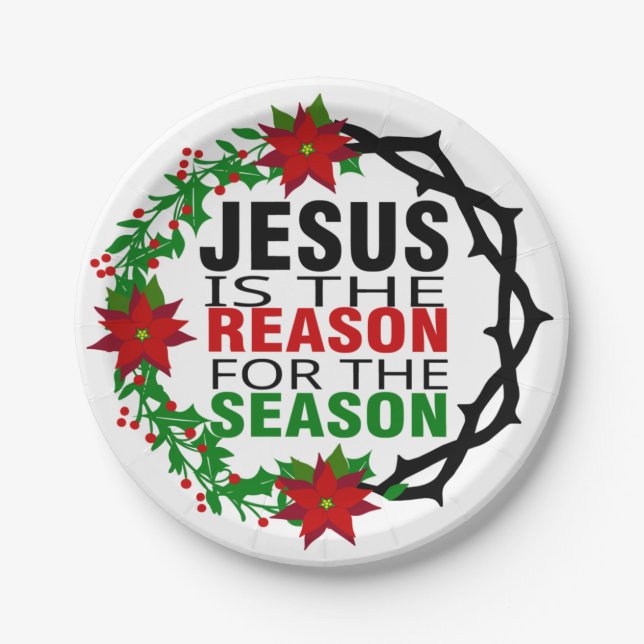 Jesus is the Reason for the Season   Paper Plate (Front)