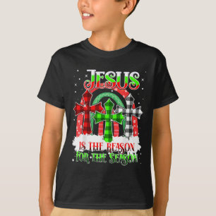 Jesus Is The Reason For The Season Rainbow Christm T-Shirt