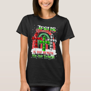 Jesus Is The Reason For The Season Rainbow Christm T-Shirt