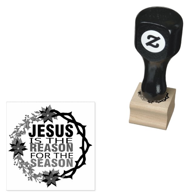Jesus is the Reason for the Season Rubber Stamp (Stamped)