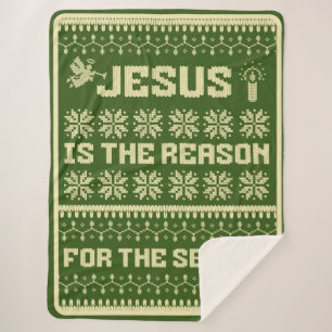 Jesus Is The Reason For The Season Sherpa Blanket