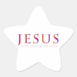Jesus is the Reason for the Season Star Sticker