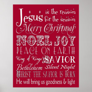 Jesus is the Reason for the Season Subway Art Poster