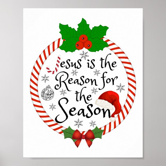 Jesus is the reason for the season T-Shirt Poster (Front)
