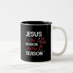 Jesus Is The Reason For The Season Two-Tone Coffee Mug