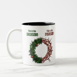 Jesus is the Reason for the Season Two-Tone Coffee Mug