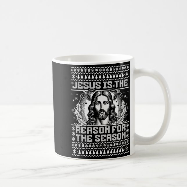 Jesus Is The Reason For The Season - Ugly Christma Coffee Mug (Right)