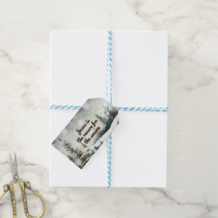 Jesus is the Reason for the Season Winter Scene Gift Tags