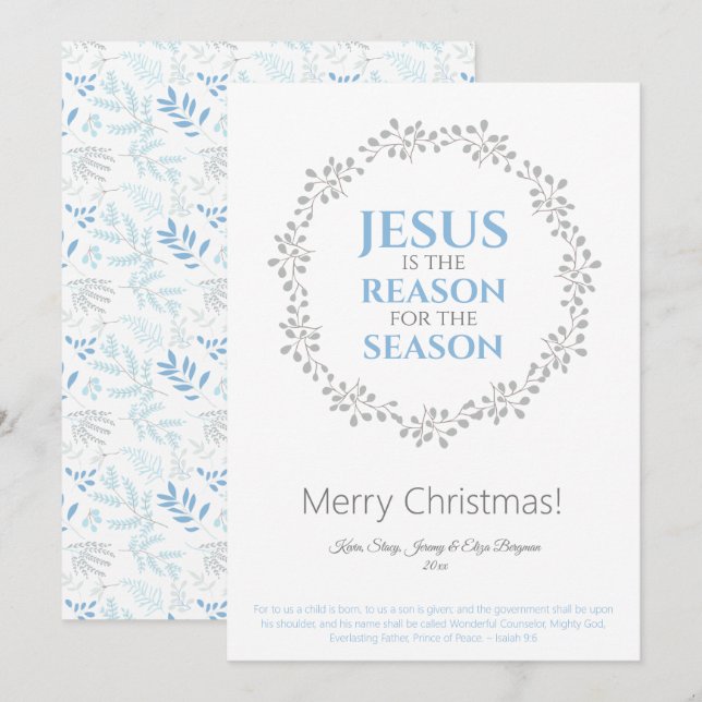 Jesus is the Reason for the Season Wreath (Front/Back)