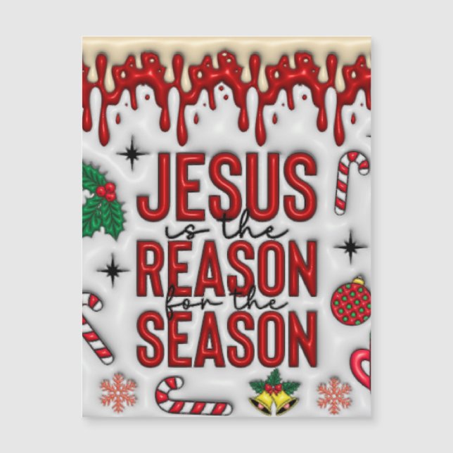 Jesus is the reason for the season.  Xmas Cards.   (Front)
