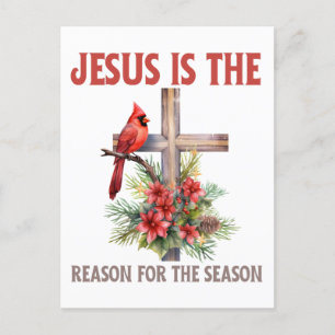 Jesus is the reason for the season. Xmas Cards. Holiday Postcard