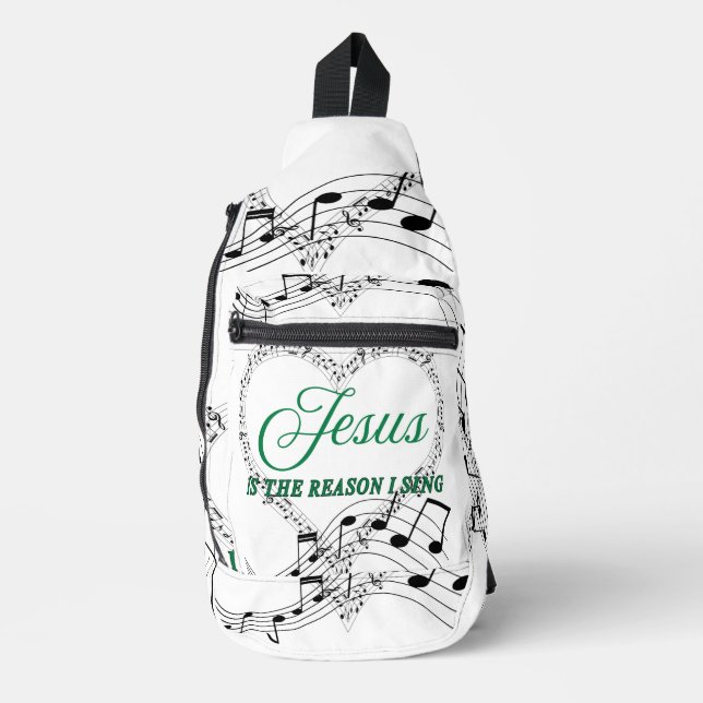 Jesus is the reason I sing music note Sling Bag (Front)