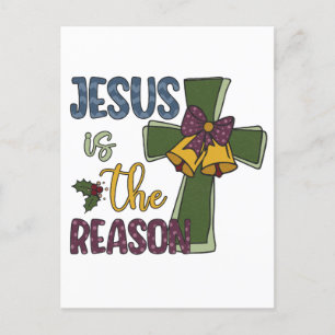 Jesus is the reason Merry Christmas Story Jesus Bi Postcard