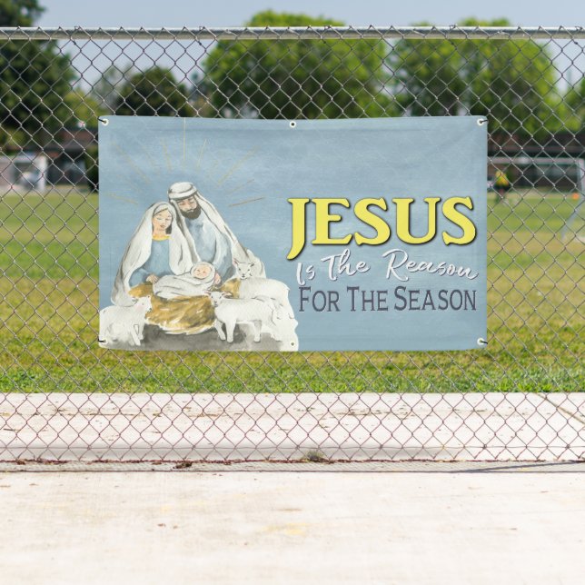 Jesus Is The Reason Nativity Christmas  Banner (Insitu)