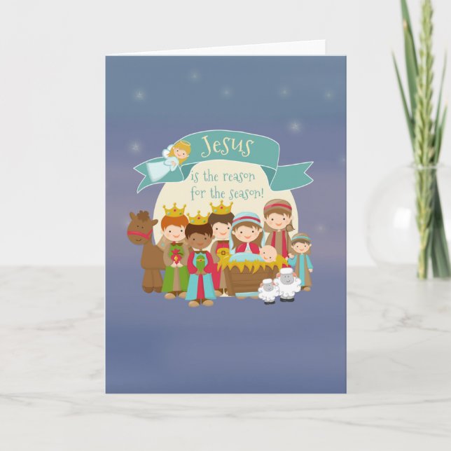 "Jesus is the reason" Nativity Christmas Cards (Front)