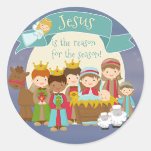 "Jesus is the Reason" Nativity Christmas Sticker
