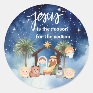 Jesus is the reason nativity sticker