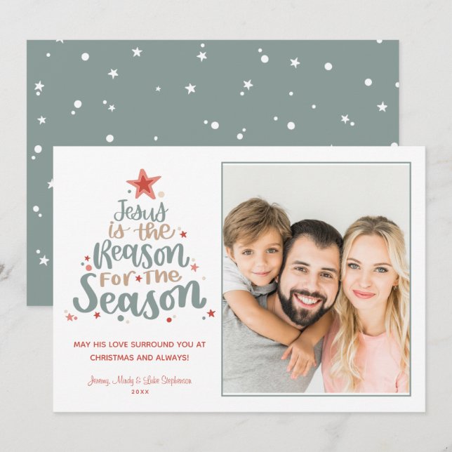 Jesus is the Reason Photo Christmas Card (Front/Back)