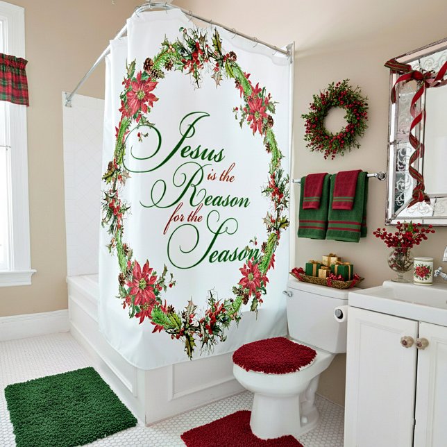 Jesus is the reason shower curtain (Creator Uploaded)