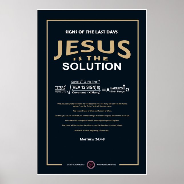 Jesus is the Solution Poster (Front)