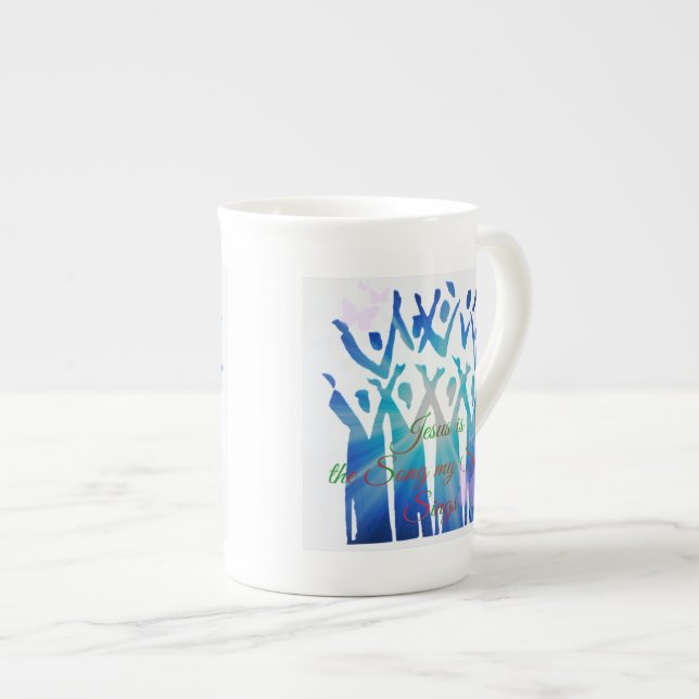 Jesus is the Song my Spirit Sings Bone China Mug (Front Right)