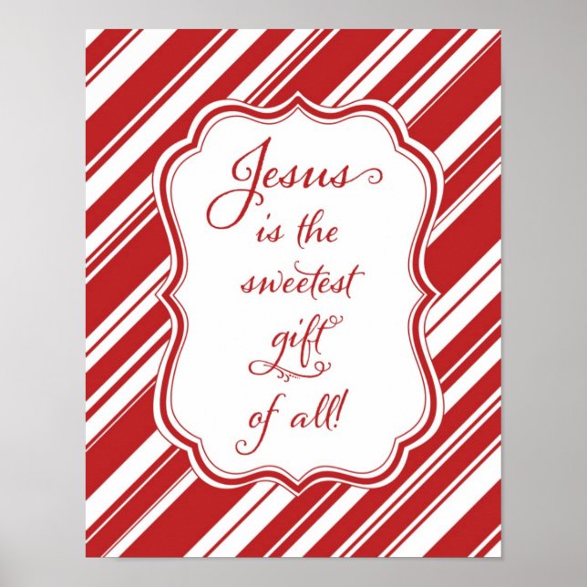Jesus is the sweetest gift of all Christmas poster (Front)