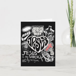 Jesus Is The Way Christian Bible Verse God Faith W Card