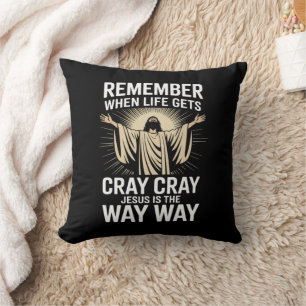 Jesus Is The Way Christmas Funny Faith Religious Cushion