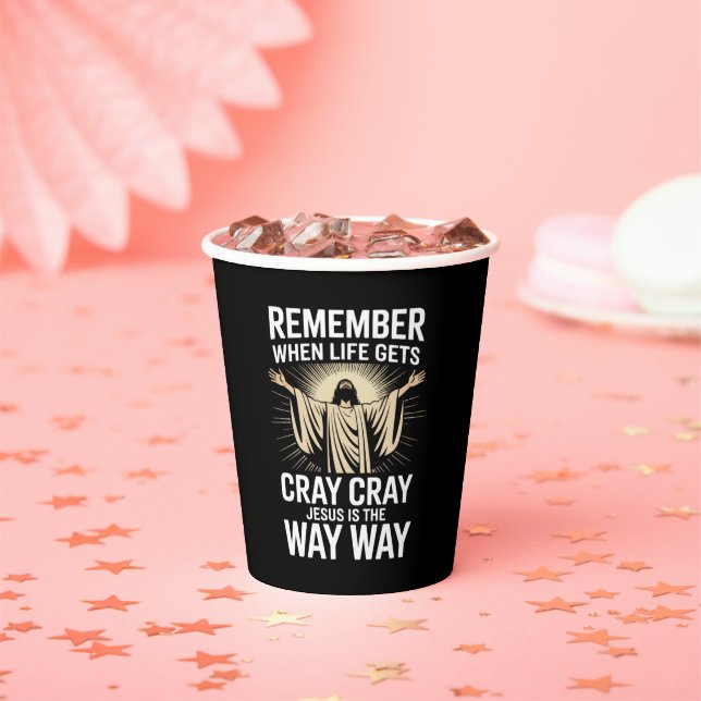 Jesus Is The Way Christmas Funny Faith Religious  Paper Cups (Insitu)