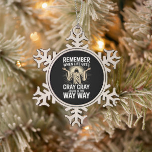 Jesus Is The Way Christmas Funny Faith Religious Snowflake Pewter Christmas Ornament