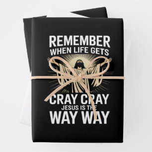 Jesus Is The Way Christmas Funny Faith Religious Wrapping Paper Sheet