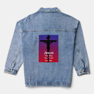Jesus is the way denim jacket