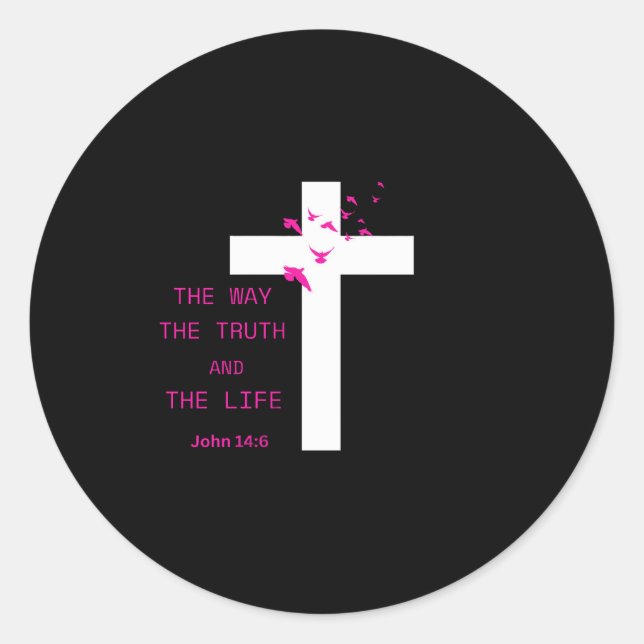 Jesus is the way, the truth, and the life! classic round sticker (Front)