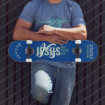 Jesus IS Way, Life, Truth Skateboard<br><div class="desc">Jesus IS Way,  Life,  Truth Skateboard with "IS" monogrammed and quote christian quote "Jesus is way, life,  truth T-shirt" in mixed calligraphy & minimalist typography. This trendy,  modern faith design is the perfect gift and fashion statement. #christian #religion #scripture #faith #bible #jesus</div>