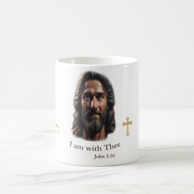 Jesus is with thee coffee mug (Center)