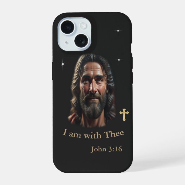 Jesus is with thee iPhone 15 case (Back)