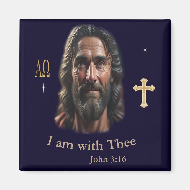 Jesus is with thee magnet (Front)