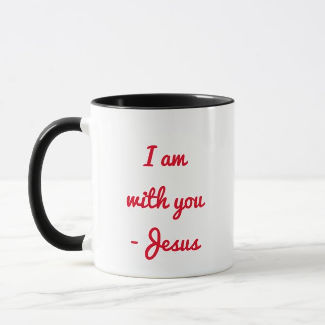 Jesus is with you mug (black) (Left)