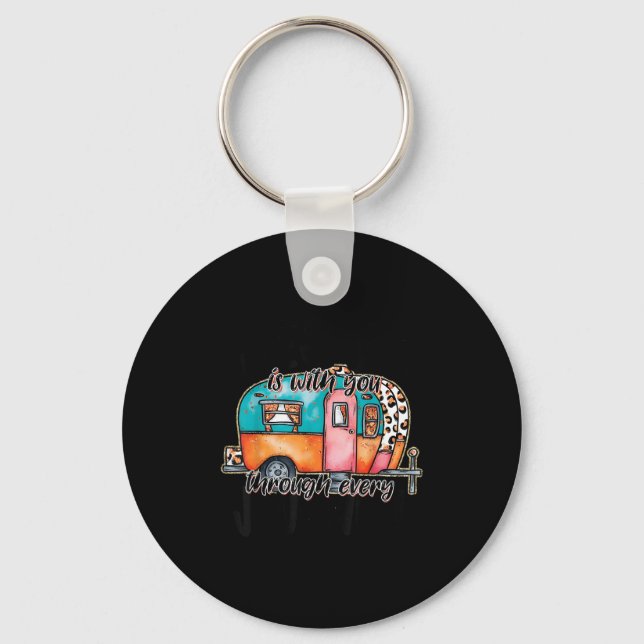 Jesus Is With You Through Every Journey Camper Chr Key Ring (Front)