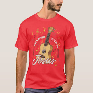 Jesus Ishe Music Of My Heart Guitar Christian boy T-Shirt