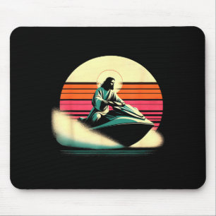 Jesus jet skiing - funny christian religious jet mouse mat