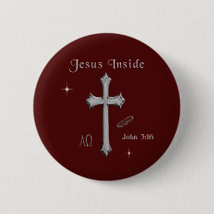 Jesus John 3:16 6 Cm Round Badge