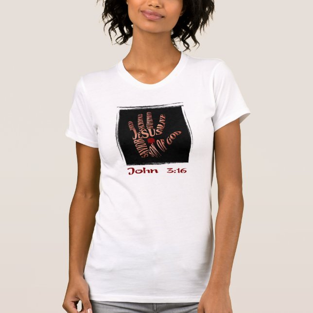 Jesus- John 3:16 T-Shirt (Front)