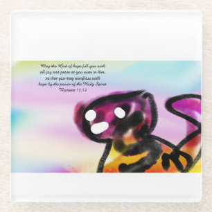 jesus joy glass coaster