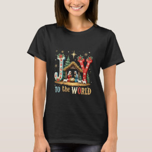 Jesus Joy to The World Christmas Baby Preppy Chris T-Shirt