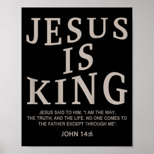 Jesus King Christian Men Youth God Good Son Brothe Poster