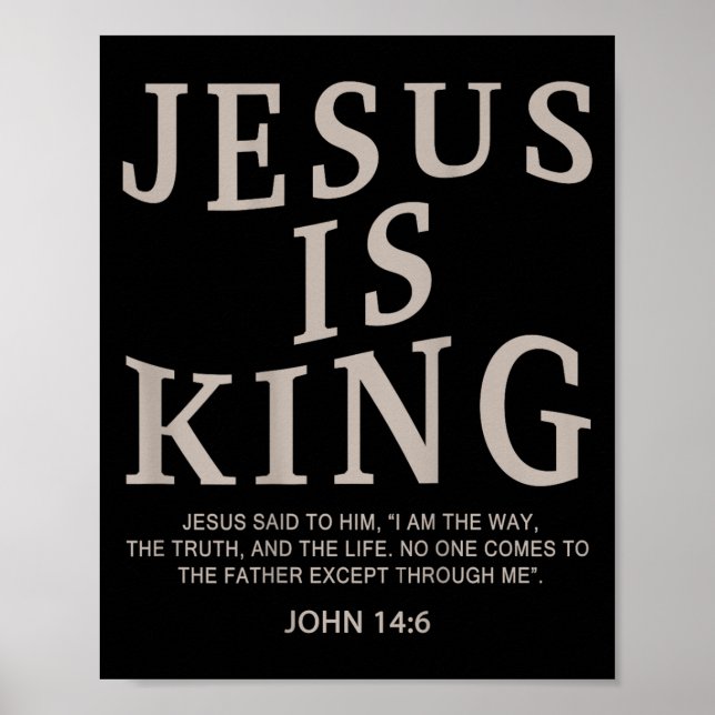 Jesus King Christian Men Youth God Good Son Brothe Poster (Front)