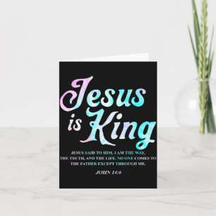 Jesus King John 14 6 Faith Design Card